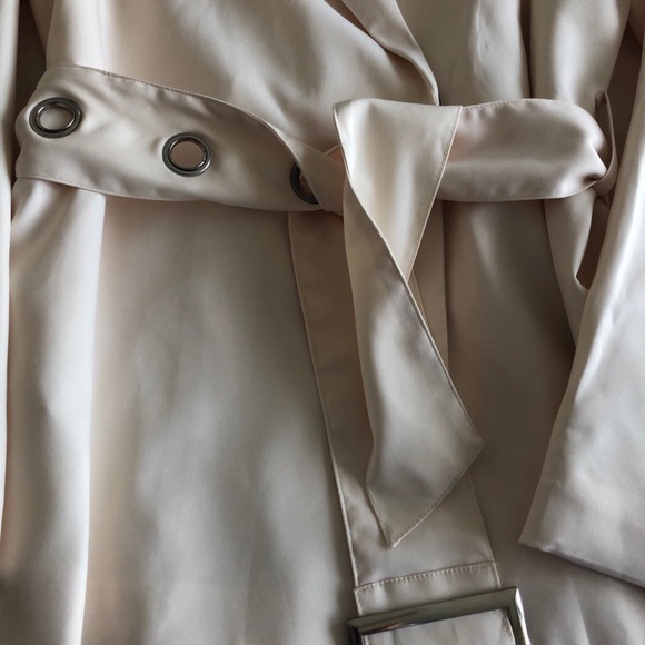 PRETTYLITTLETHING Soft Peach 🍑 Colour Belted Jacket🍑 Long Sleeves - Picture 6 of 13